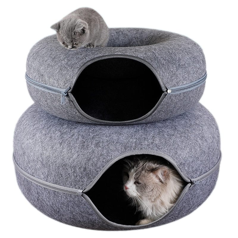 Tigris Caverna™ Donut Cat Bed Pet Interactive Cat Tunnel