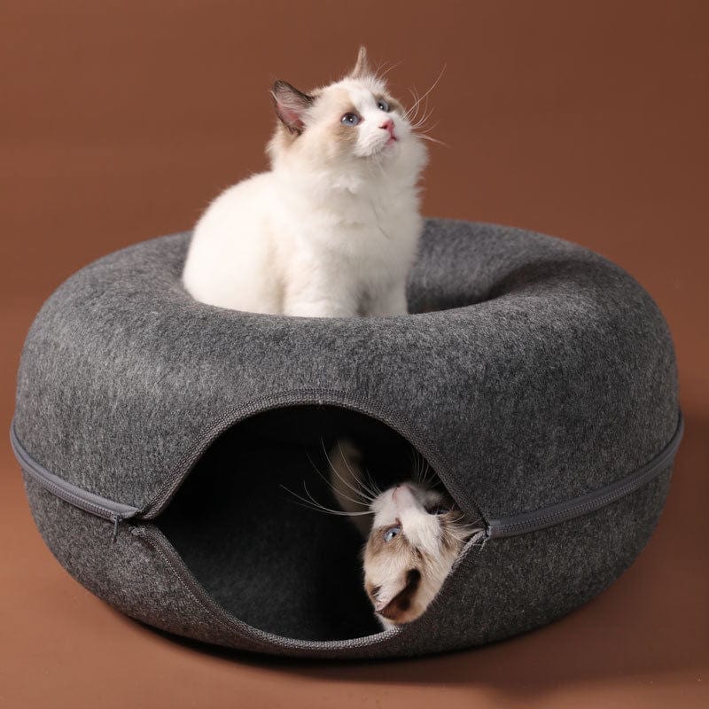 Tigris Caverna™ Donut Cat Bed Pet Interactive Cat Tunnel